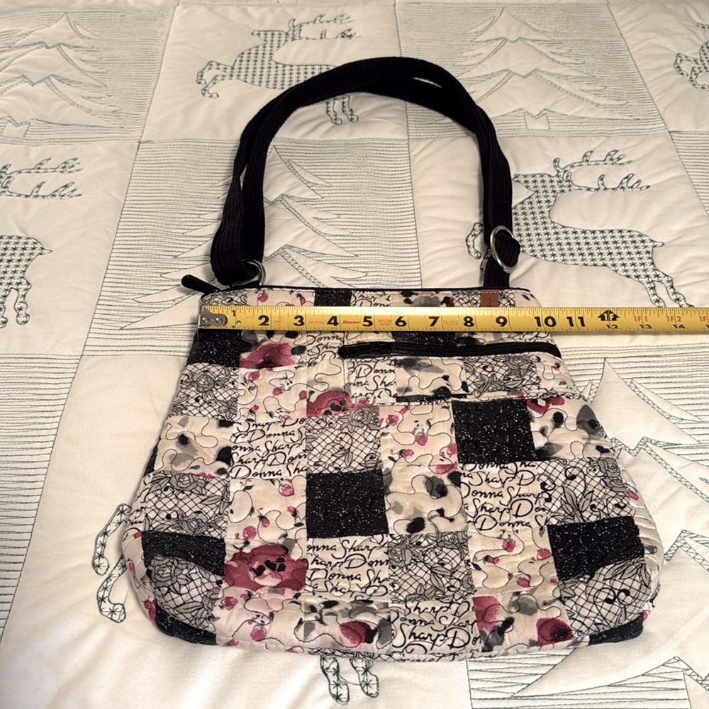 Donna Sharp. Stylish Black, White, Pink Patchwork Shoulder Bag - Picture 5 of 10